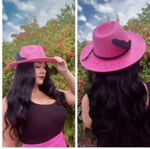 Boho custom burned fedora